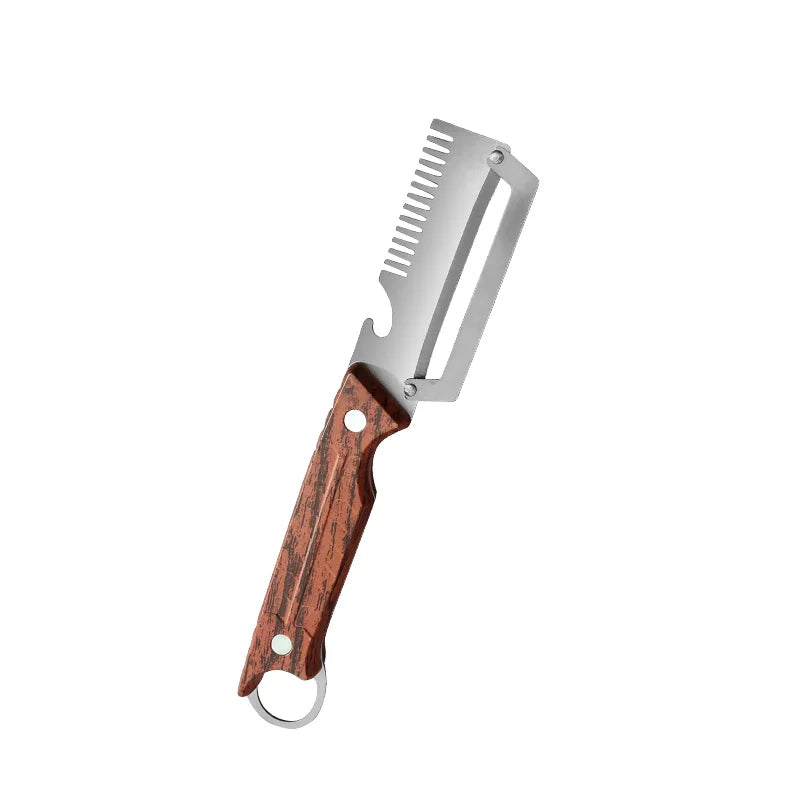 3-In-1 Stainless Steel Peeler Scallion Shredder Bottle Opener