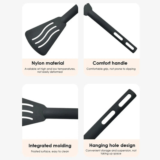 Nylon Cooking Sturdy Cutlery Kit Non-Stick Spatulas Comfortable