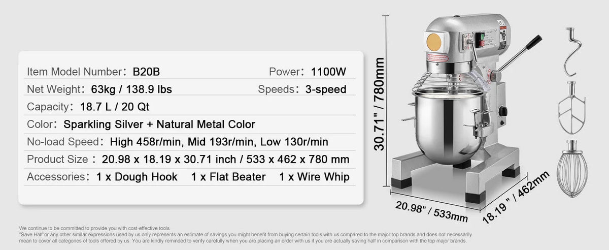 Succebuy 10l/14l/28 5l/18 7l Commercial Food Mixer Commercial