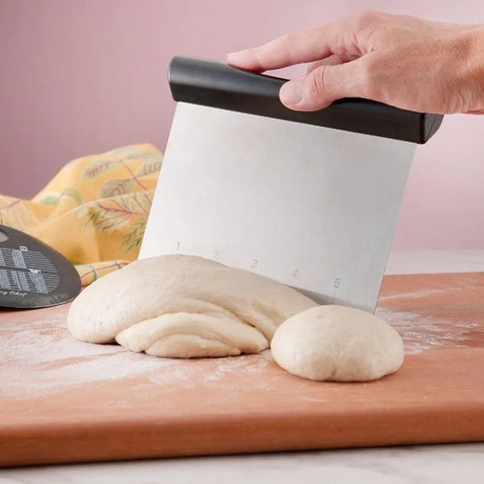 Stainless Steel Dough Scraper Chopper Silicone Handle Versatile