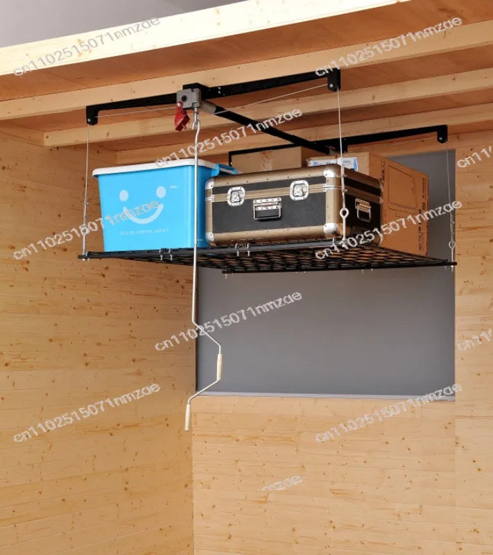 Ceiling Storage Shelf Hanging Storage Rack Garage Space-Saving