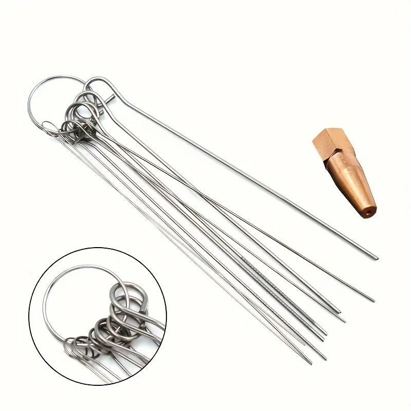 10 Stainless Steel Needle Shower Head Cleaning Brush