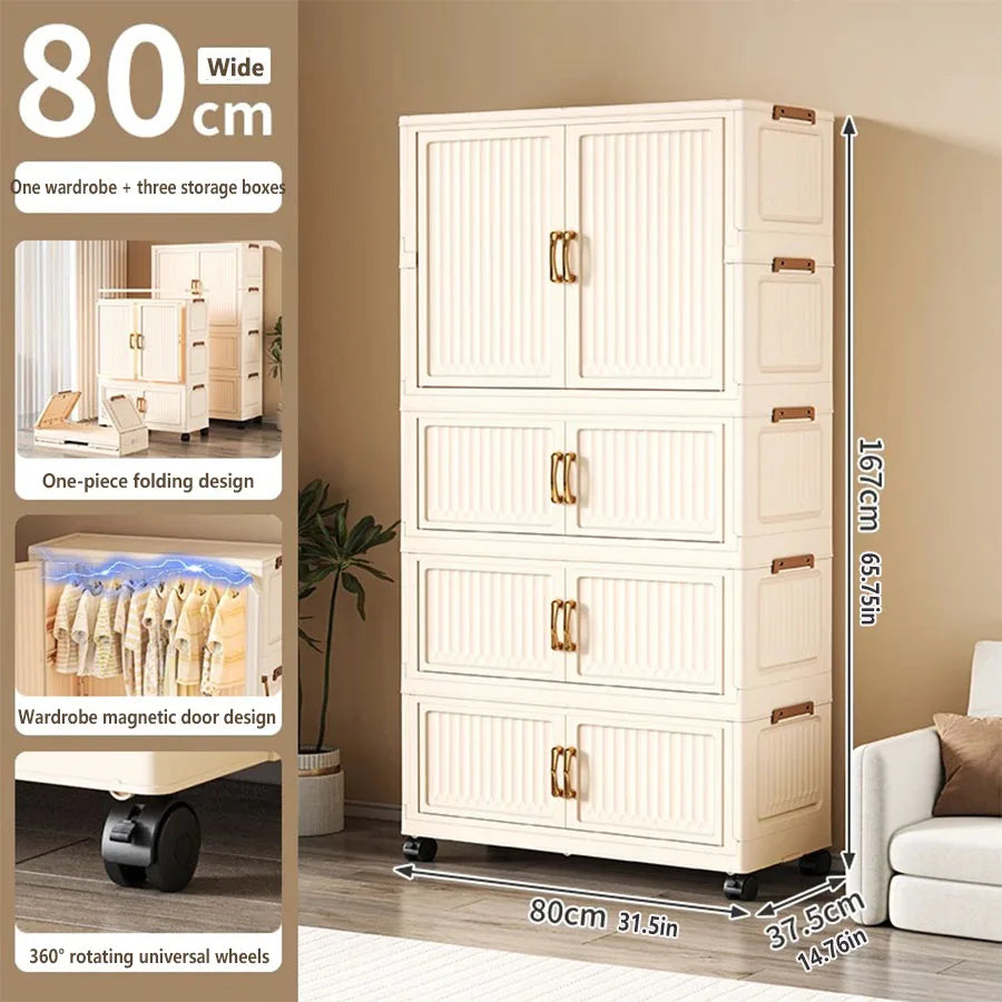 Storage Box Foldableing Cabinet Storage Cabinet Clothes Toys