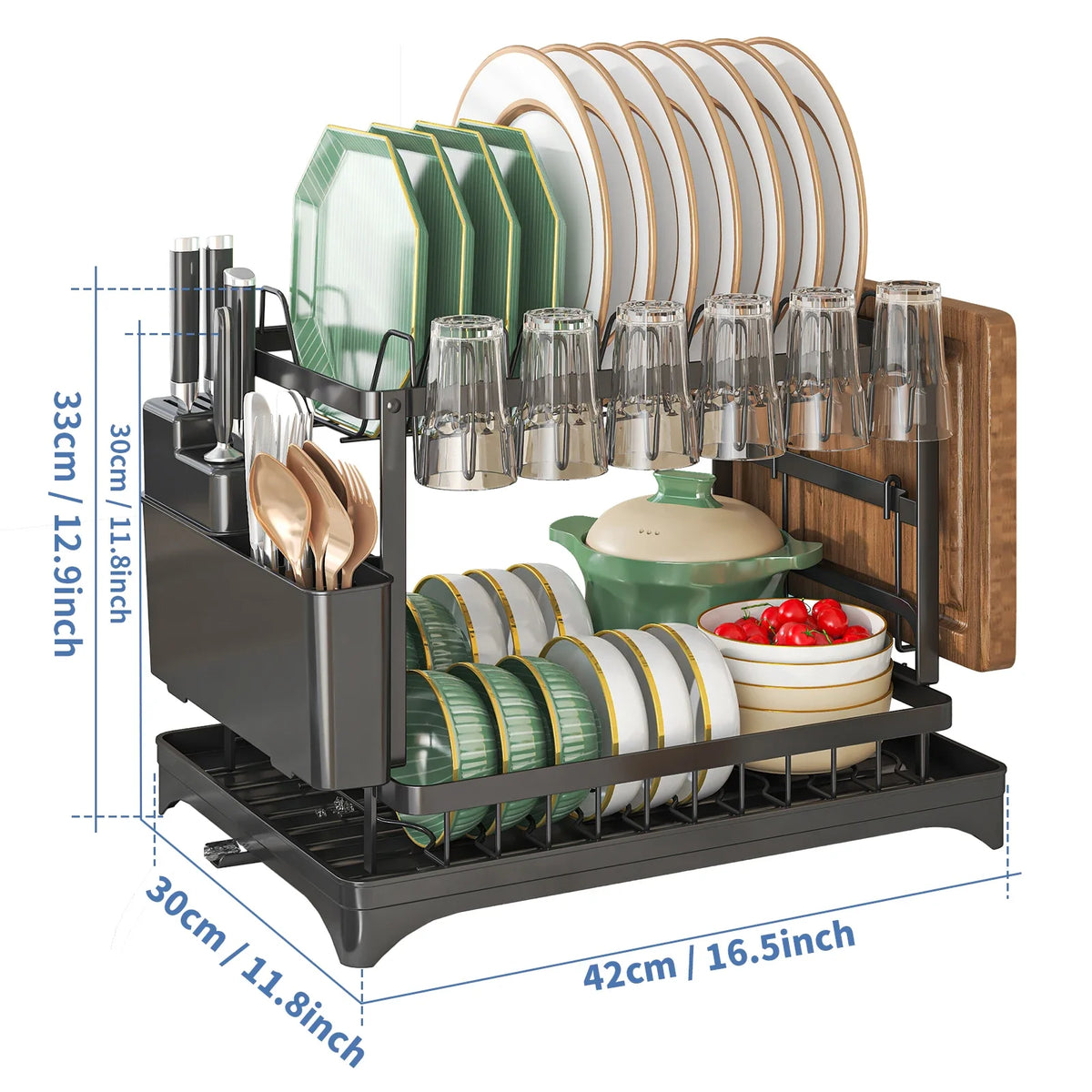 Industrial-Grade Stainless Steel Dish Rack Quick-Dry Spotless