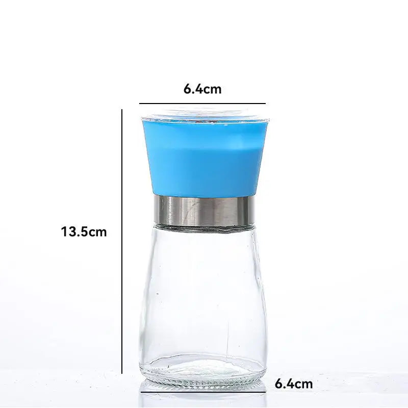 Salt Pepper Grinder Stainless Steel Glass Spice Bottle