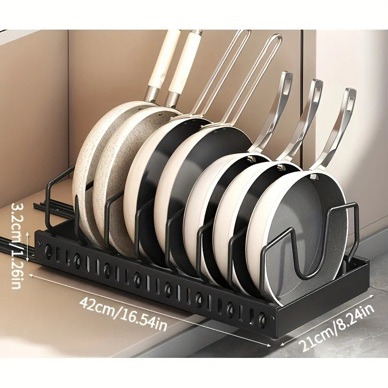 Pots Pans Organizer Under Cabinet Pull-Out Pots Pans
