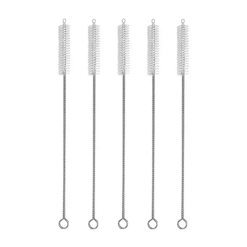 2-10Pcs Drinking Straw Cleaning Brush Kit tube brush Nylon Stainless Steel Long Handle Cleaning Brushes for Baby Cup Bottles