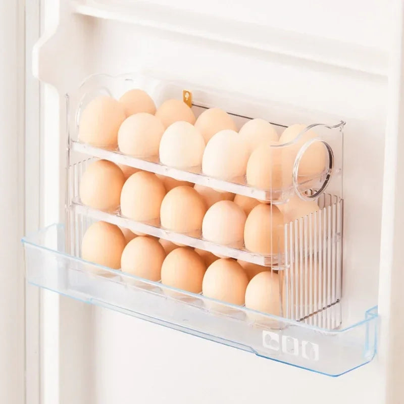 Refrigerator Side Door Multi-Layer Egg Tray Organizer Large