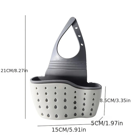 Adjustable Sink Sponge Holder Hanging Drain Basket -