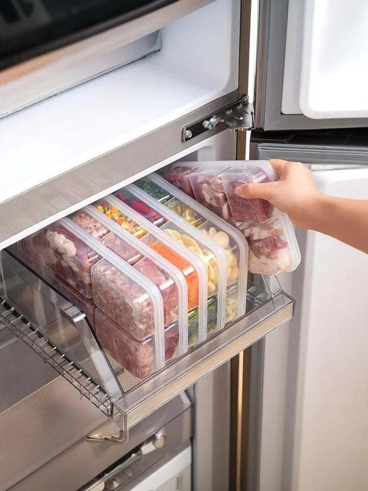 Transparent Grids Storage Box Refrigerator Large Capacity