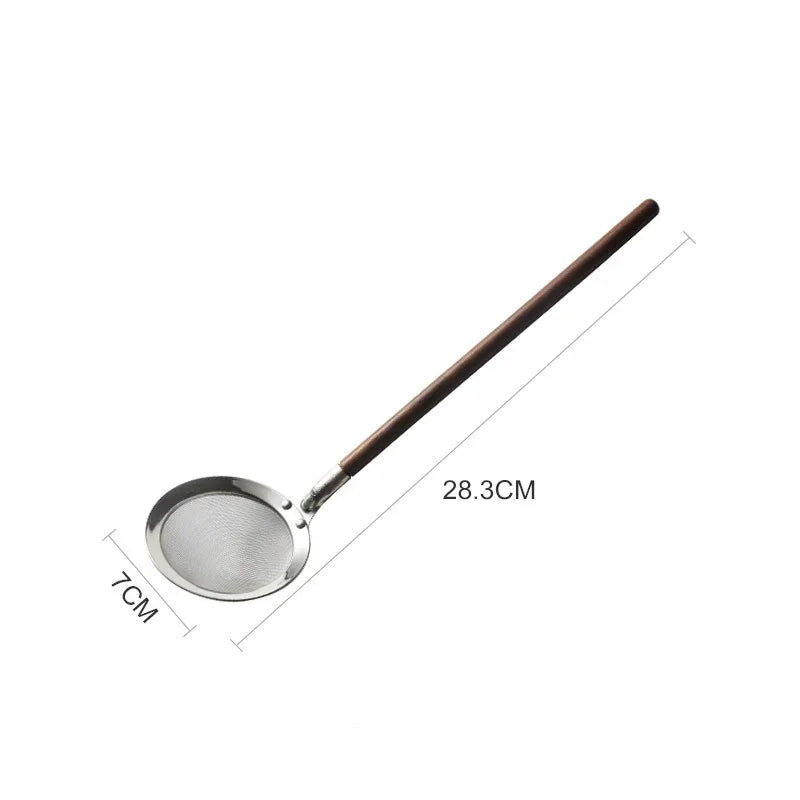 Japanese Wooden Handle Soup Spoon 304 Stainless Steel