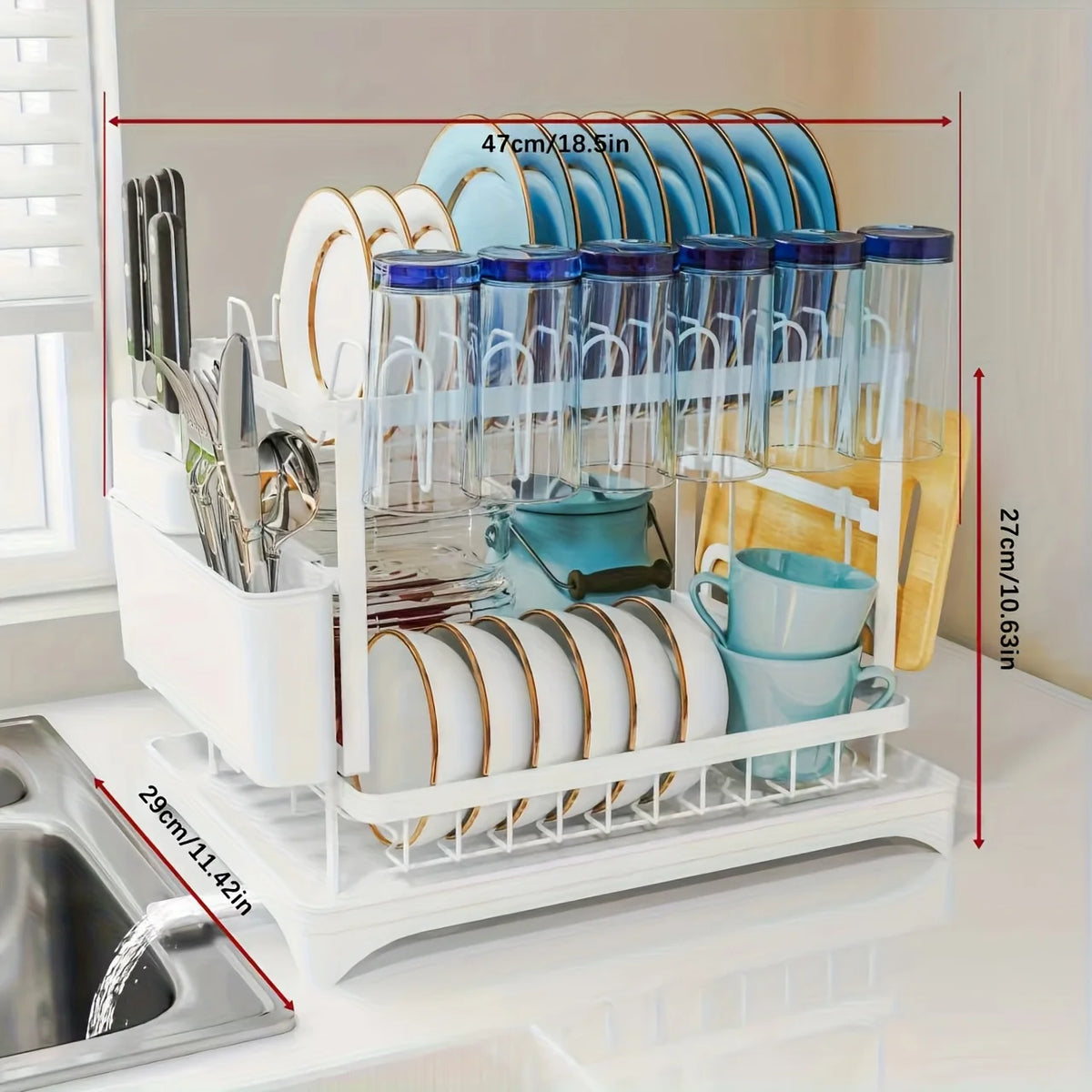 Tier Tier Dish Drying Rack Counter Dish Drainers