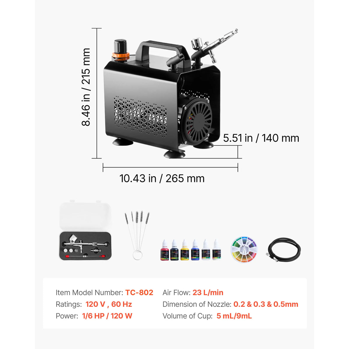 Succebuy Airbrush Kit Air Brush Kit Air Compressor