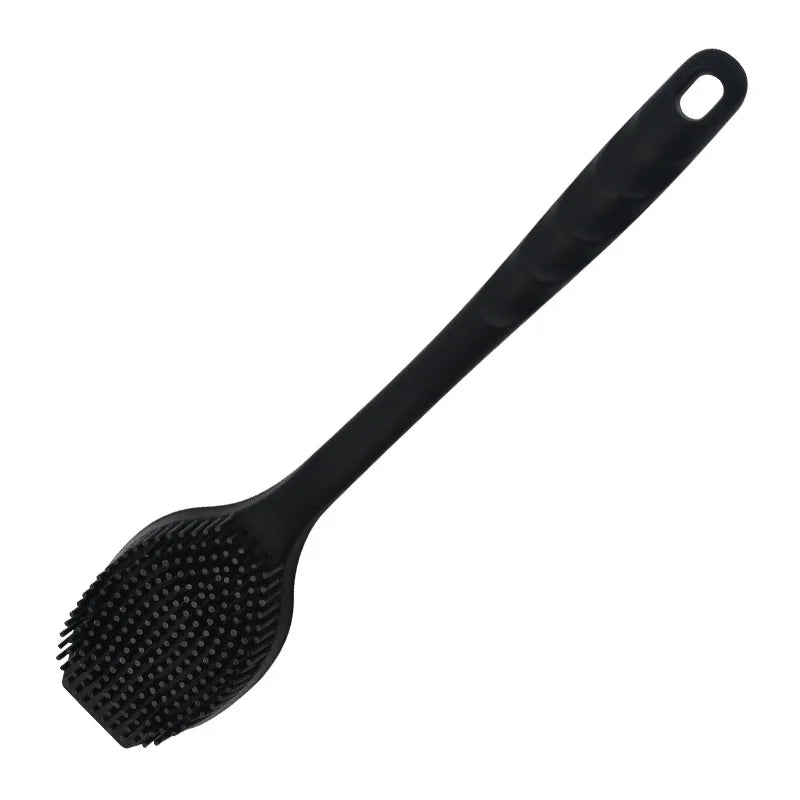 Long Handle Silicone Dishwashing Brush Hangable Pot &
