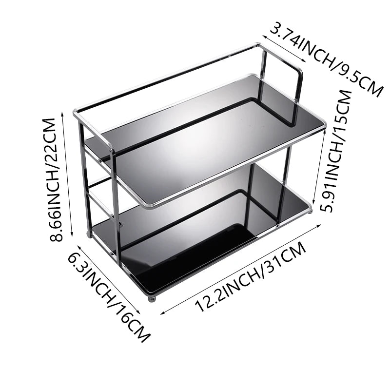 1pc Double-Layer Desktop Storage Rack Acrylic Organizer Cup
