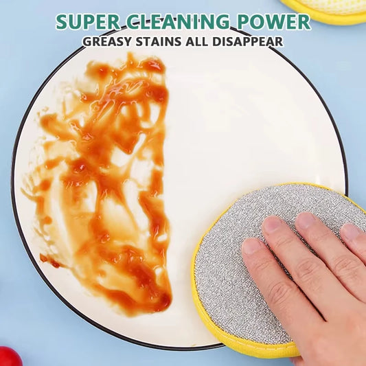 Dish Washing Sponge Dishwashing Magic Sponges Cloth Double-Sided