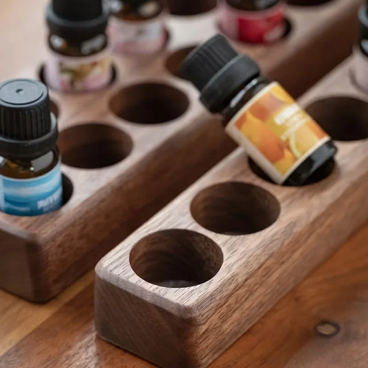 1pc Heavy-Duty Or 12-Slot Natural Wood Multi-Purpose Countertop