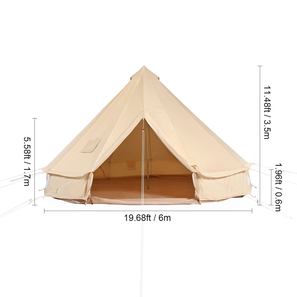 Succebuy Canvas Bell Tent Seasons 3m/6m Yurt Tent
