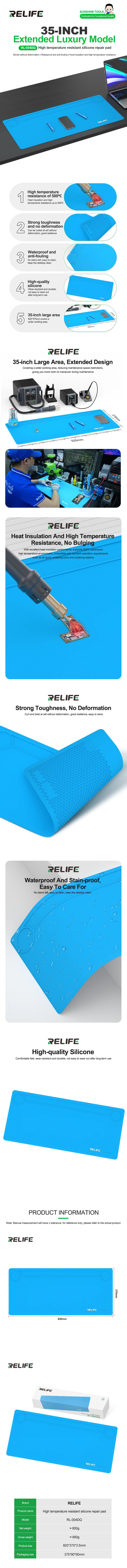 Relife Pl-004dq High Temperature Resistant Silicone Mat 35