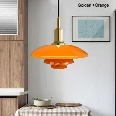 Danish Designer Dish Glass Pendant Lighting Nordic Bedroom