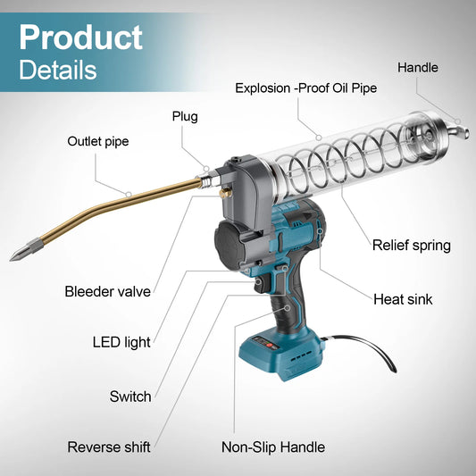 Nananuu Brushless Electric Grease Gun Wireless Fully Automatic