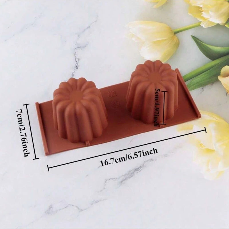 8/18 Cavity Silicone Canele Mold Mini Nonstick Canneles