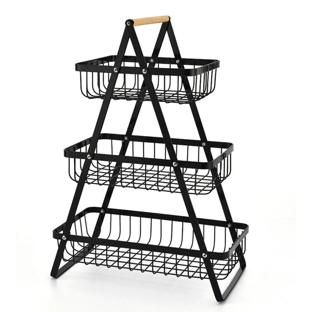 2-Tier Design Fruit Basket 3-Tiers Design Versatile Organizer