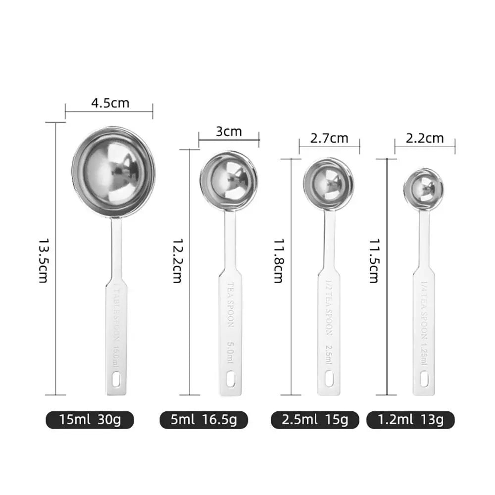 4pcs Measuring Spoons Tablespoon Teaspoon Measure Liquid Dry