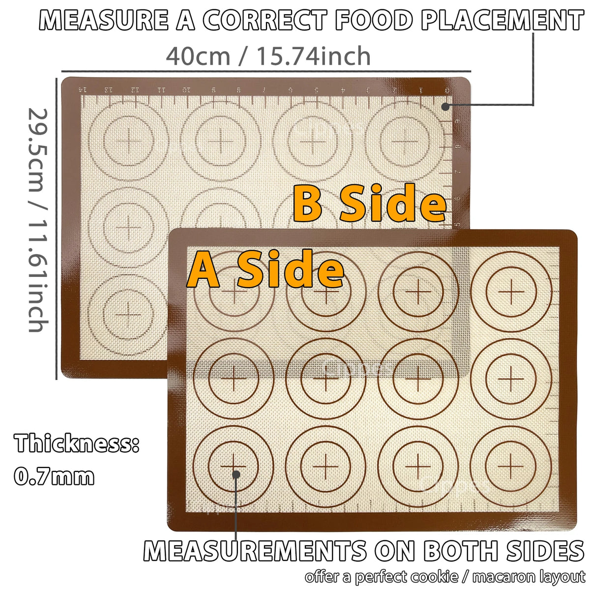 1pc Silicone Baking Mat Oven Reusable Non-Stick Heat