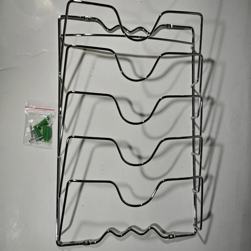 1pcs Stainless Steel Pot Lid Shelf Organizer Pan