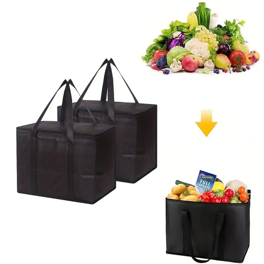1pc Large Insulated Food Bag Reusable Foldable Cold