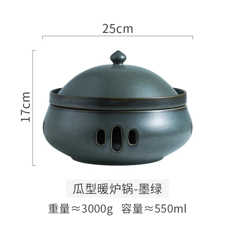Handcrafted Japanese Ceramic Plate Kiln-Fired Multi-Function