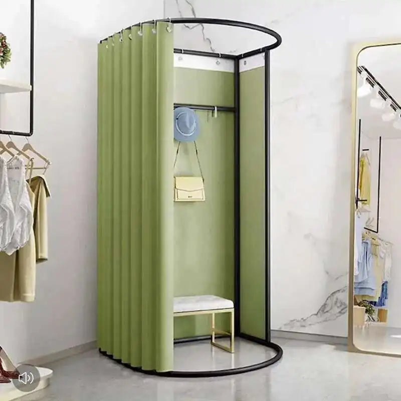 Simple Mobile Curtain Storage Rack Movable Temporary Dressing