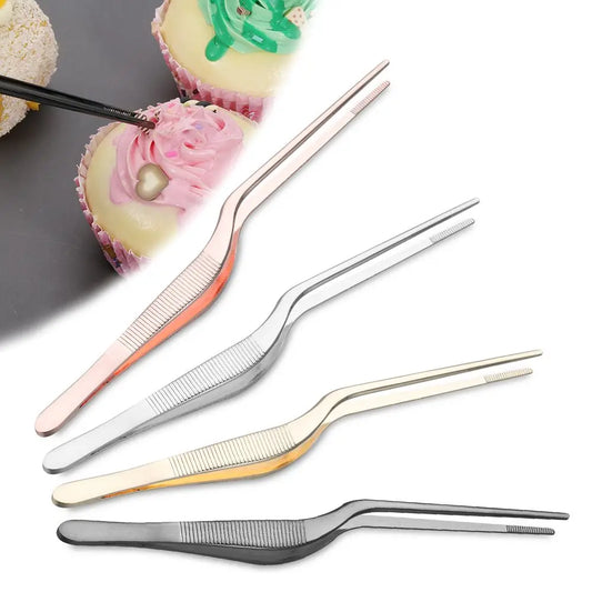 Tongs Utensils Bbq Tweezer Food Clip Stainless Steel