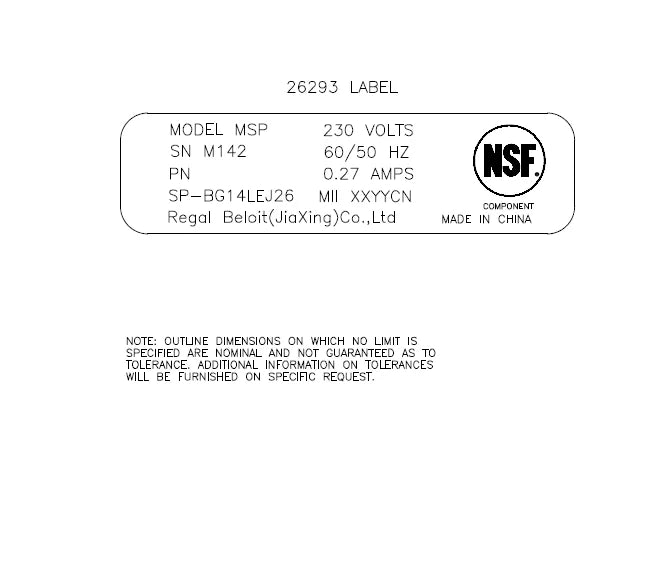 Msf Msp Ice Maker Water Pump 14w Ice