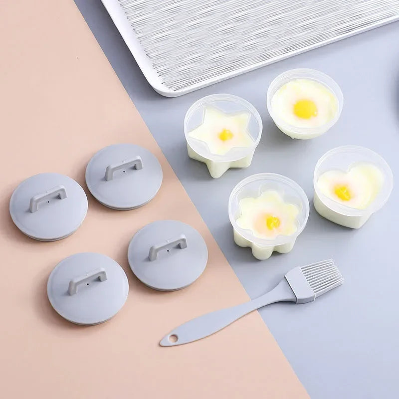 4pcs/Set Cute Plastic Egg Boiler Cooking Egg Mold