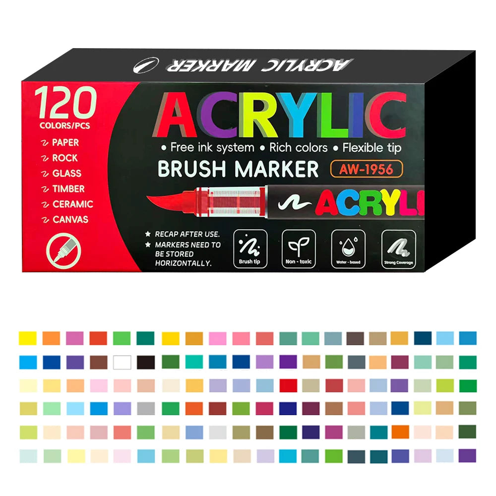 12-366 Colors Acrylic Paint Pen Markers Acrylic Felts
