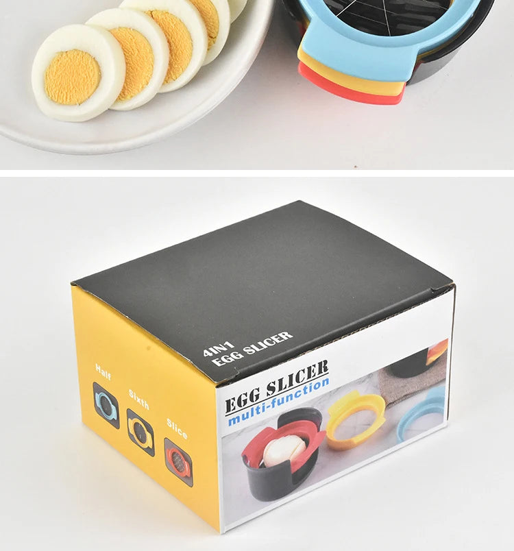 Stainless Steel Three In One Egg Slicer 3-In-1