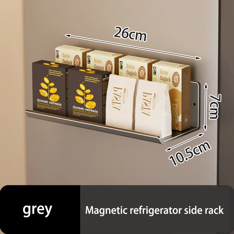 Magnetic Refrigerator Storage Rack Without Punching Wall-Mounted