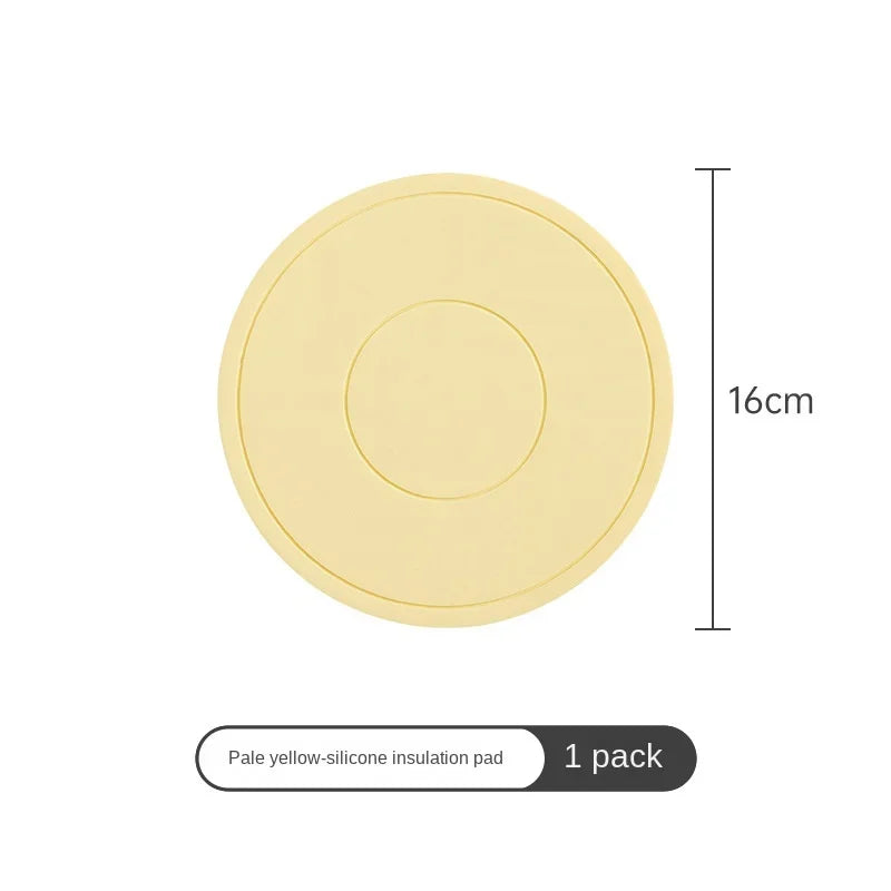 High Temperature Resistant Thickened Silicone Coaster Round