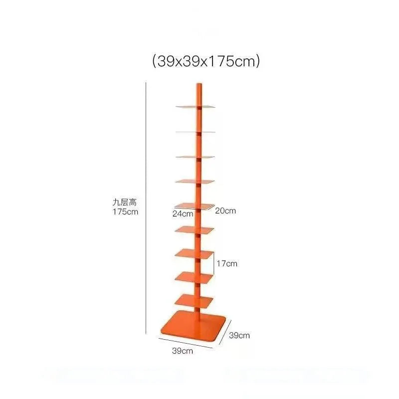 Iron Bookshelf Multi-Layer Living Room Storage Floor-Standing