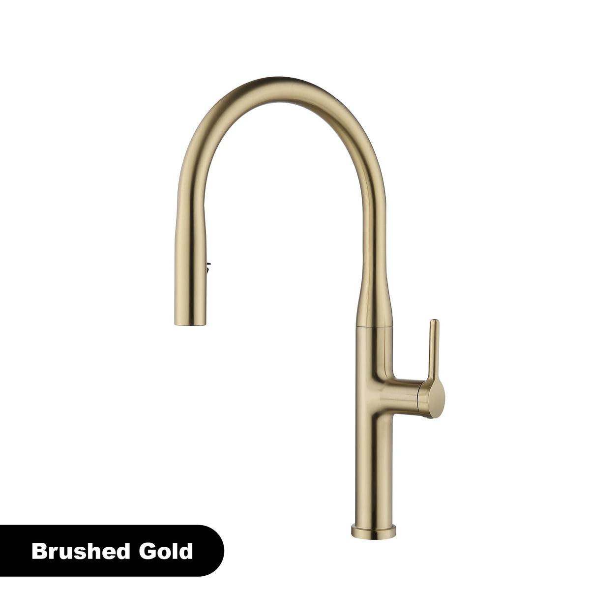 Luxury Brushed Gold Brass Pull Out Faucet Ceramic