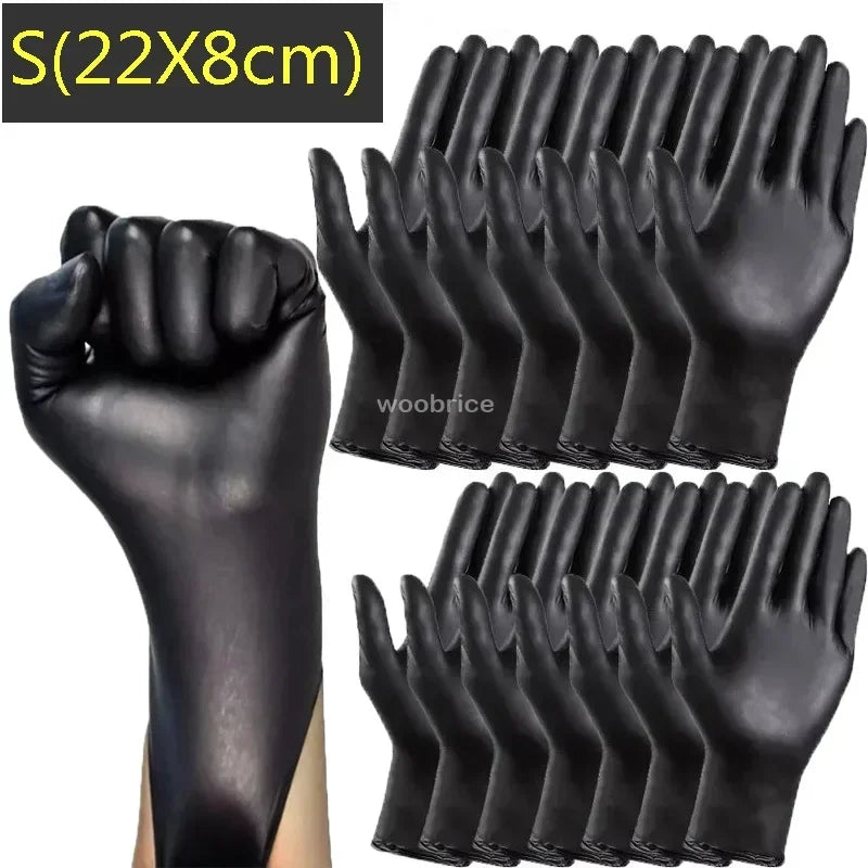 Black Nitrile Gloves Disposable Gloves Cleaning Work Safety