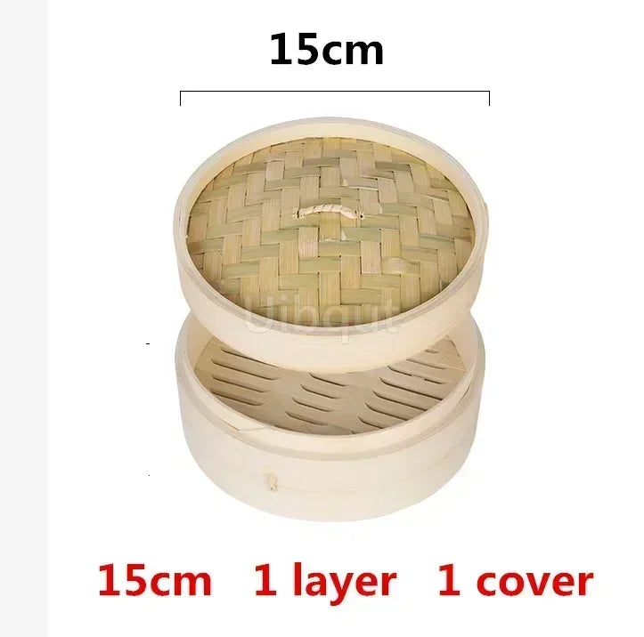 Bamboo Steamer Fish Rice Vegetable Snack Basket Cooking