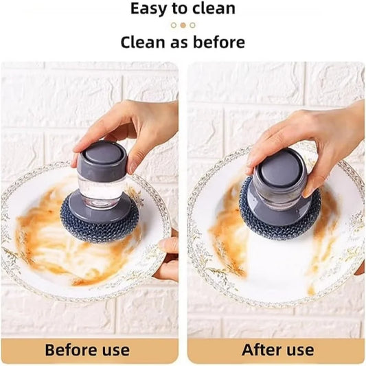 1pcs Liquid-Filling Pot Brush Dish Washing Pot Cover