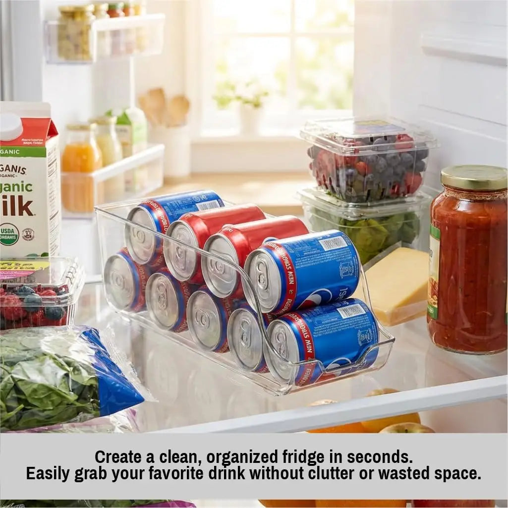 Pull-Out Refrigerator Organizer Drawer Clear Fridge Storage Bin