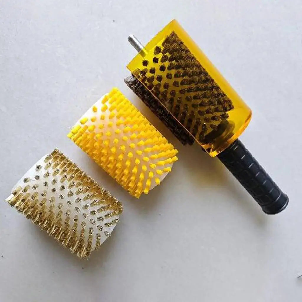 Snowboard Wax Brush Kit Nylon Brass Horsehair Professional