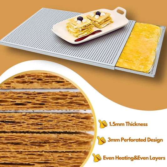 Puff Pastry Baking Tray Mille Feuille Rectangular Pastry