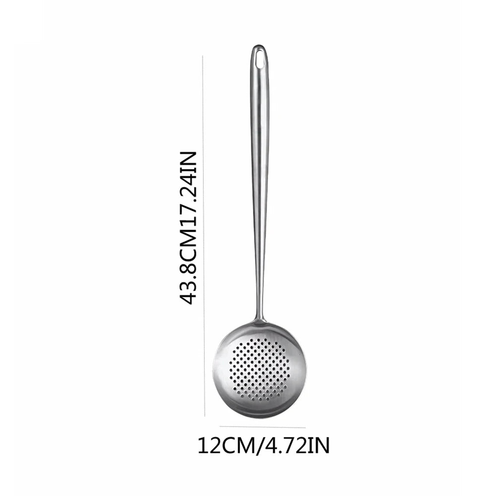 316 Stainless Steel Wok Spatula Metal Utensils Slotted