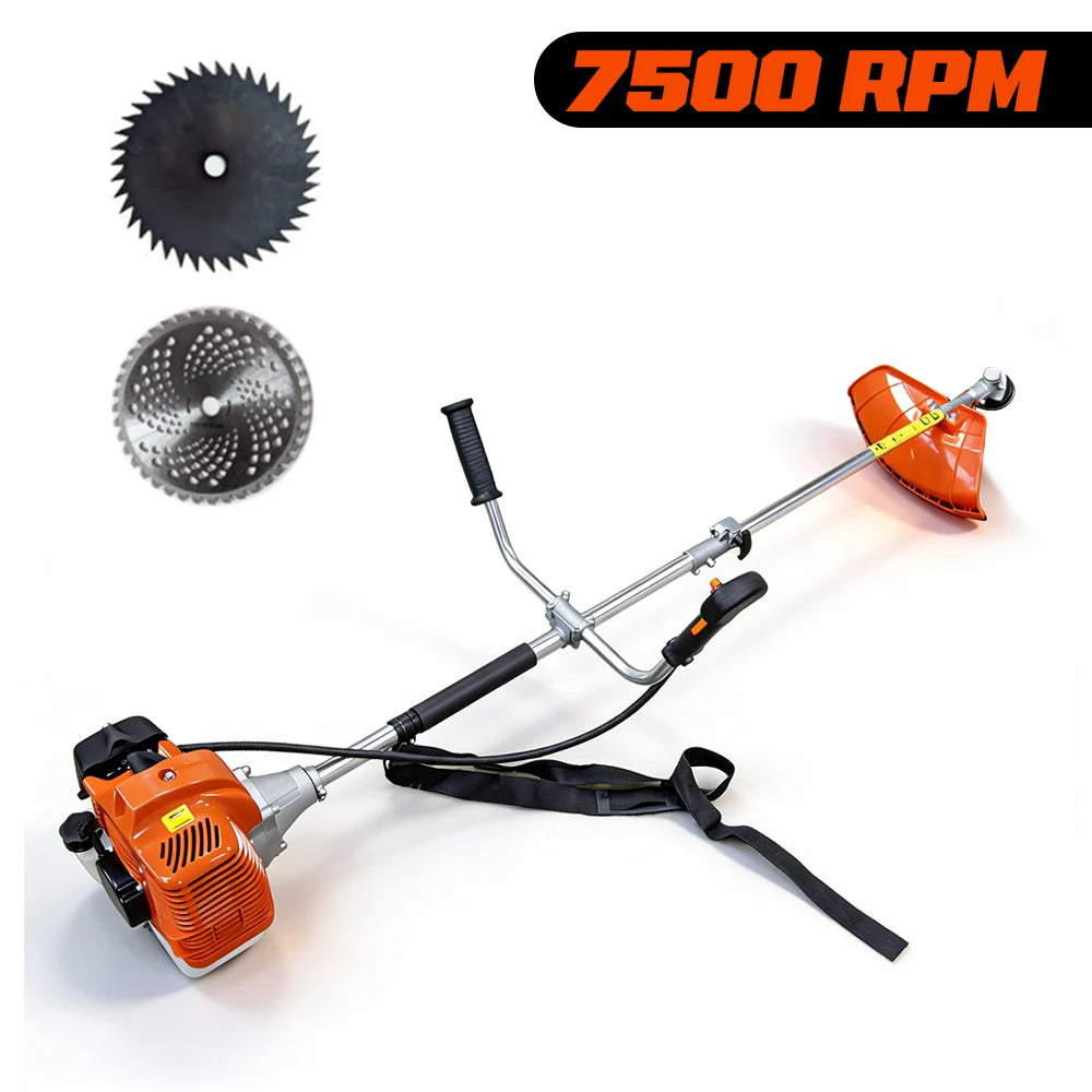 52cc Stroke Gas Brush Cutter 7500rpm Grass Trimmer